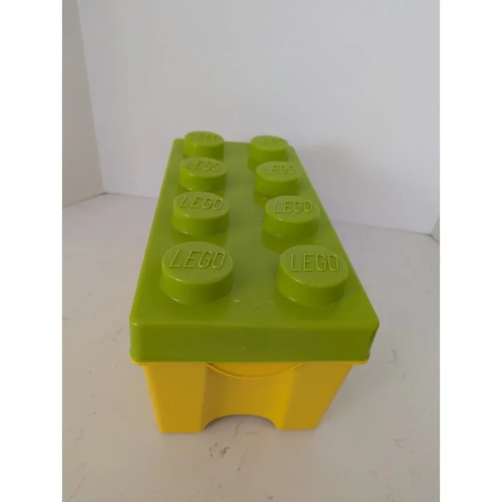 Lego Duplo Blocks In Box~ 54 Miscellaneous Pieces Including Figurine~Building